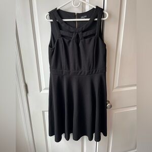 City Chic Black Sleeveless Dress with cutout detail neckline
